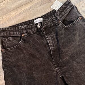 Zara Charcoal Denim Trousers